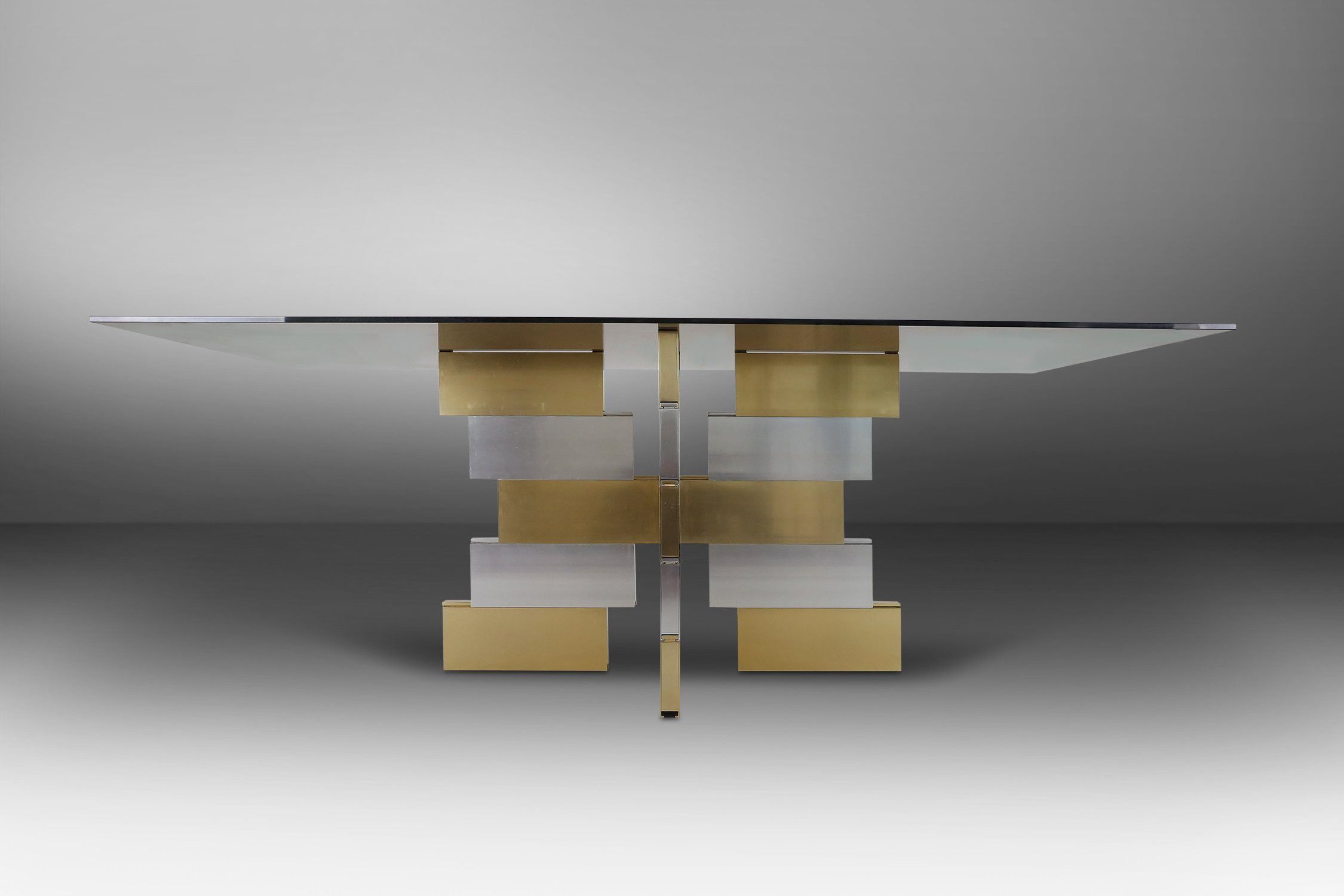 Postmodern dining table in the manner of Paul Evans, 1970sthumbnail
