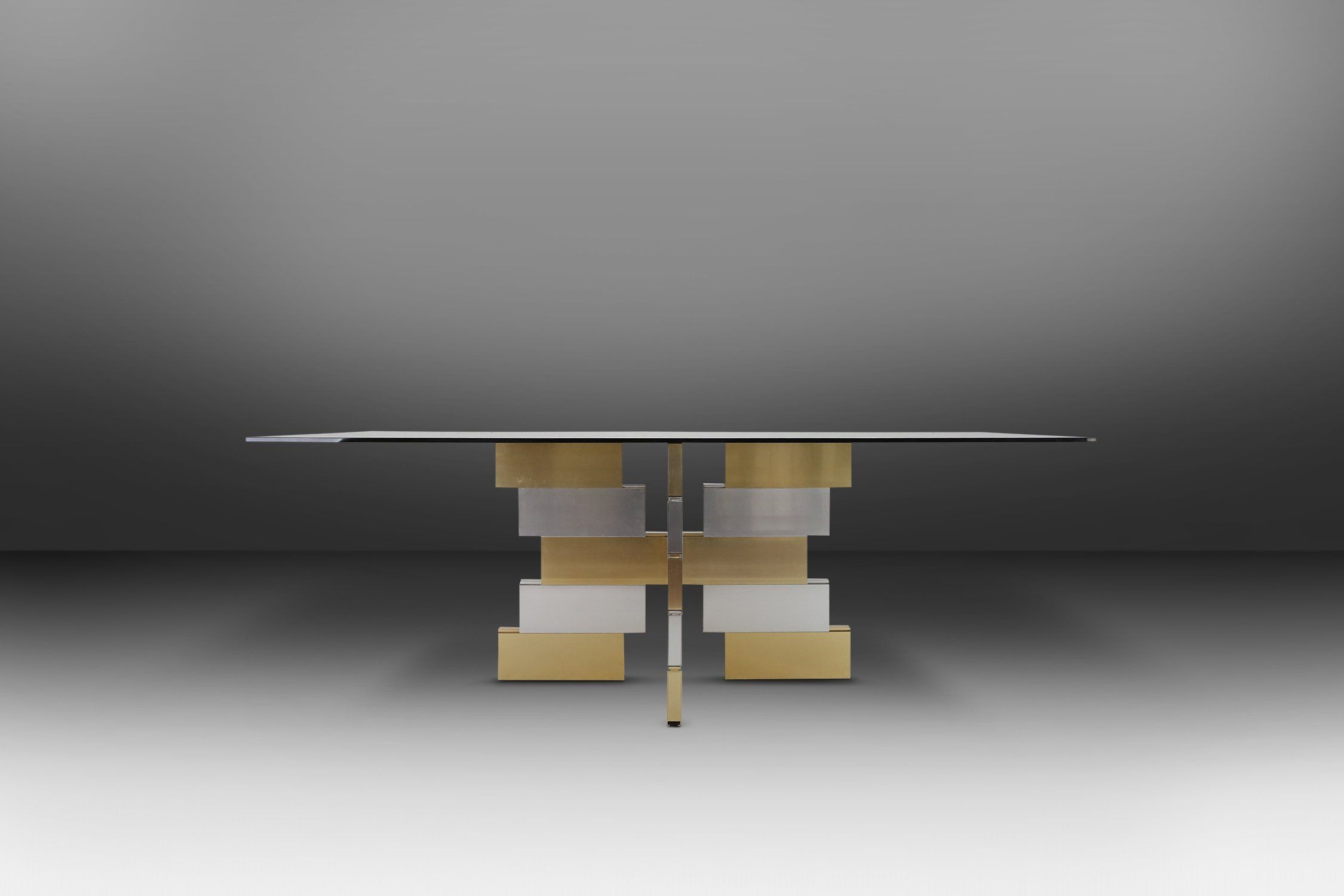 Postmodern dining table in the manner of Paul Evans, 1970sthumbnail