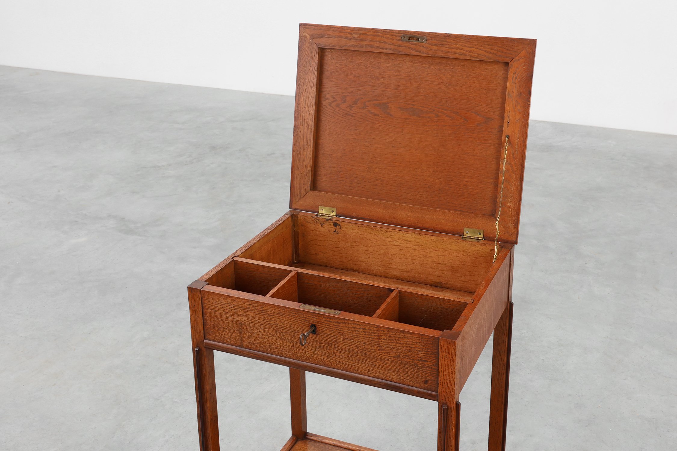 Amsterdamse school style side table or cabinet, The Netherlands ca. 1915thumbnail