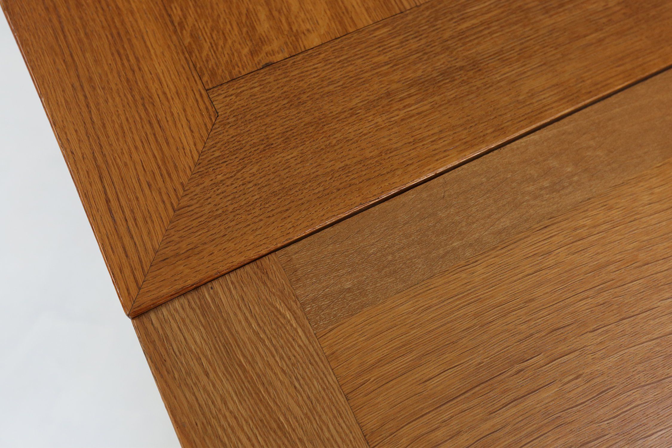 Extendable Art Deco Dining Table in full oak, 1940sthumbnail