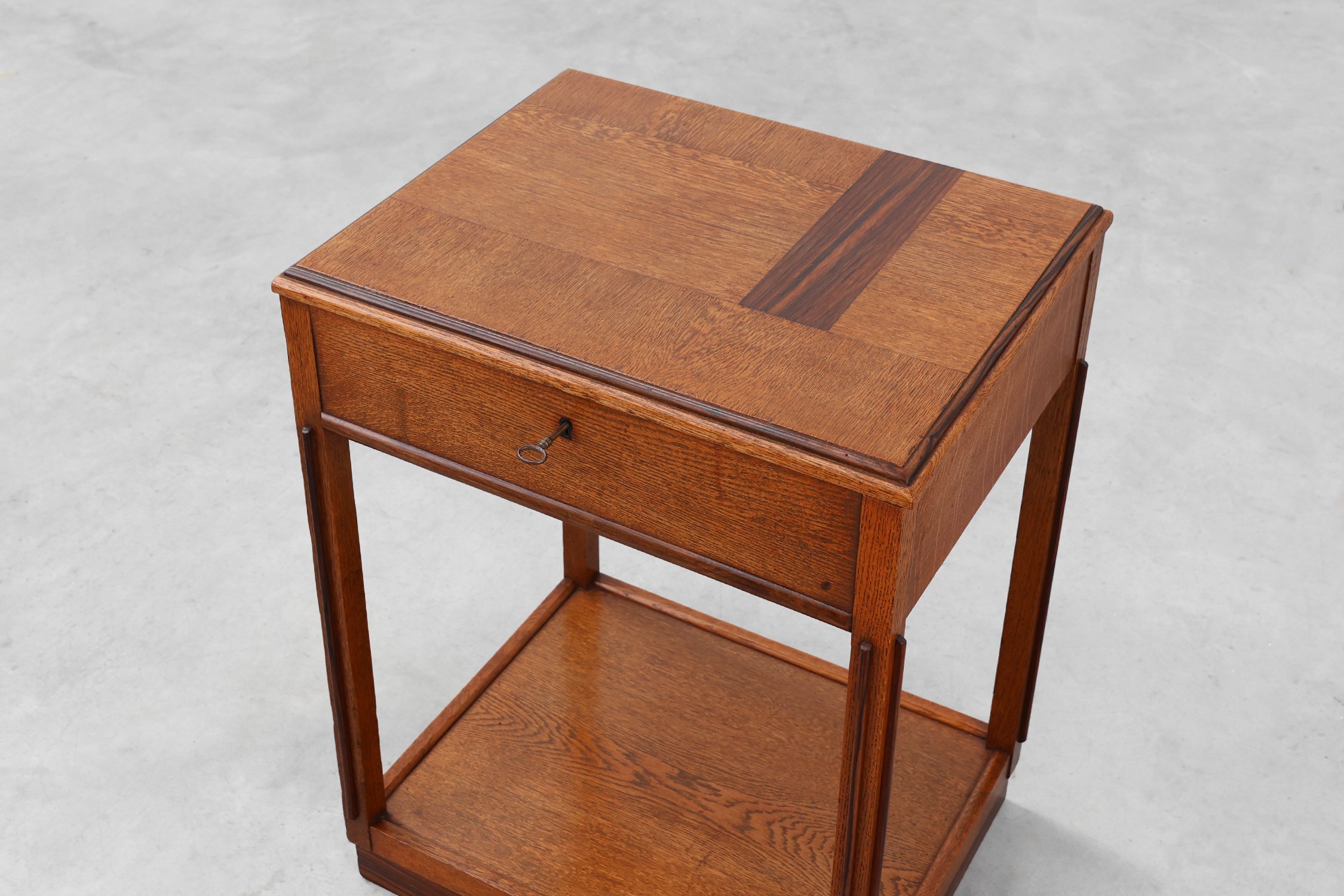 Amsterdamse school style side table or cabinet, The Netherlands ca. 1915thumbnail